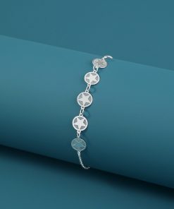 Luminous, round, copper-tipped Pentagram Bracelet